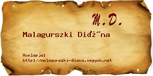 Malagurszki Diána névjegykártya
